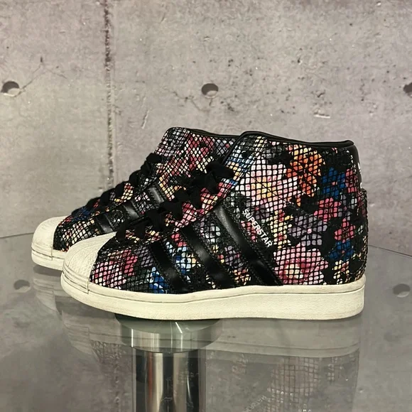 ADIDAS SUPERSTAR UP “Floral Twist” Lace Wedge Sneakers - FW3699 - Picture 4 of 7
